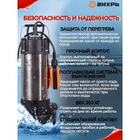 Насос погружной фекальный Вихрь ФН-1500Л 68/5/5