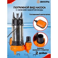 Насос погружной фекальный Вихрь ФН-750