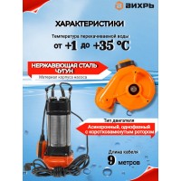 Насос погружной фекальный Вихрь ФН-750